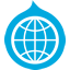 Drupal Drop Globe Logo