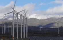 Wind and solar farm in California.