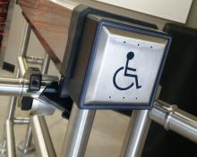 Push button for accessibility. 