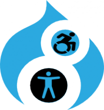 Drupal accessibility logo.