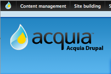 Acquia Drupal - Corner with Admin Menu
