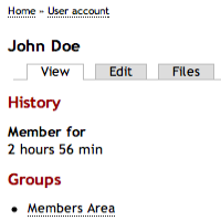 Successful login for John Doe