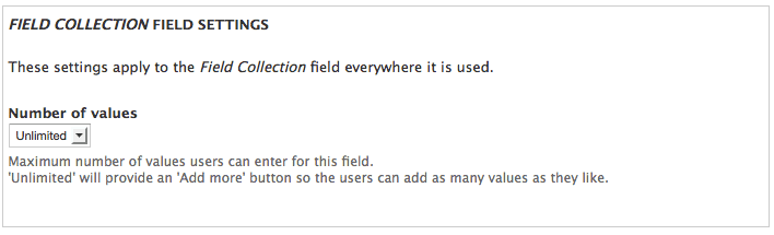 Field Collection Values