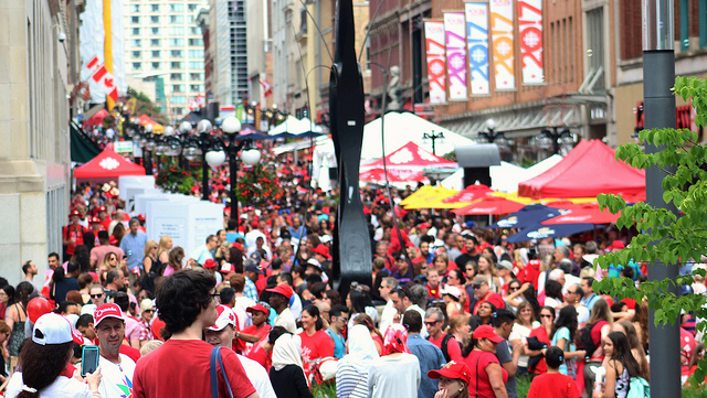 Crowd on Canada Day