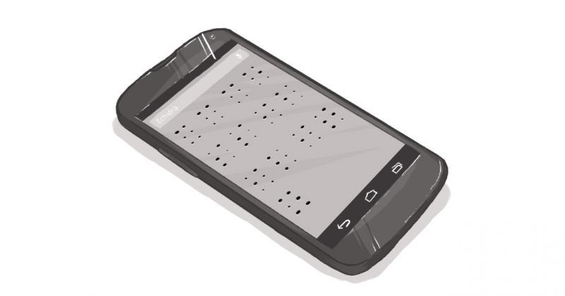 Phone with Braille Display