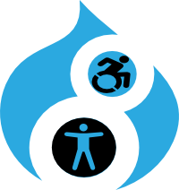 Drupal 8 with Accessibility Logos embedded