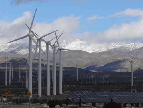 Wind and solar farm in California.